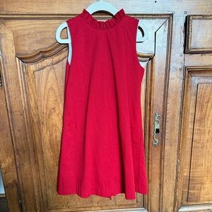 Little English Bright Red Sleeveless Cotton Dress / Jumper - Size 6